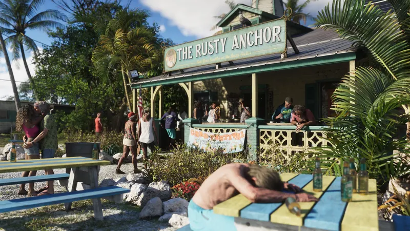 The Rusty Anchor bar in the Leonida Keys