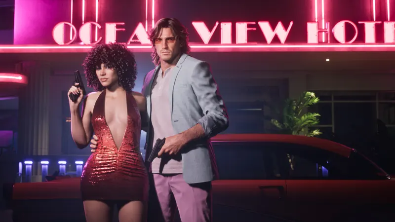 Jason and Lucia in 80s looks outside the Ocean View Hotel