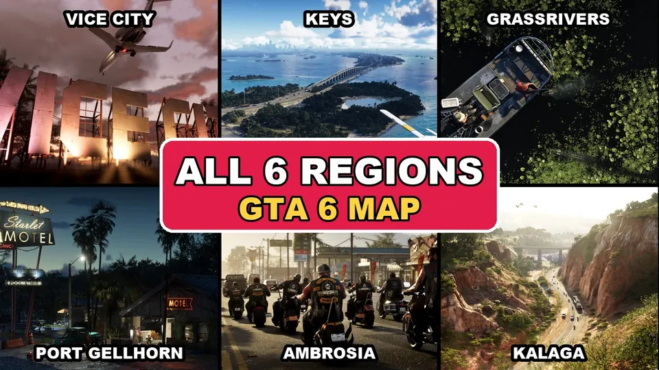 GTA 6 Map Explained: All 6 Regions Of Leonida